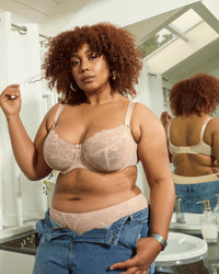 Farah Underwire Bra in LATTE. Feature shot