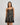 Model wears Lost Paradise Chemise in BLACK PRINT. On body front view