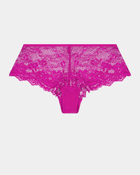 My Fit Lace Brazilian in FANTASY FUCHSIA. Flat lay front view