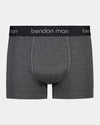 Cotton Classics Mens Trunk in GREY MARL. Flat lay front view