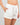 Model wears Boyfriend Boxer in WHITE. On body side view