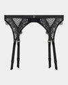 Bianca Nera Suspender in BLACK. Flat lay front view
