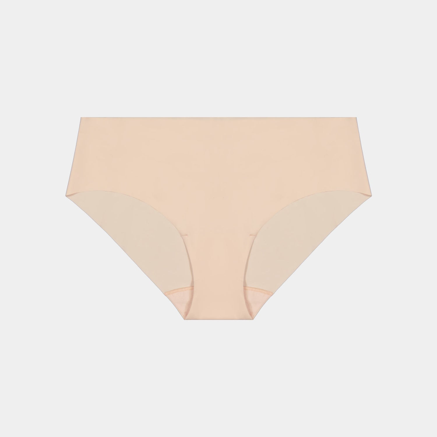 No Show Bikini in LATTE. Flat lay front view