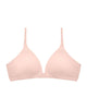 Simply Seamless Wire Free Bra in SILVER PINK. Flat lay front view