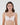 Model wears Una Elegance Push Up Bra in SUGAR. On body front view