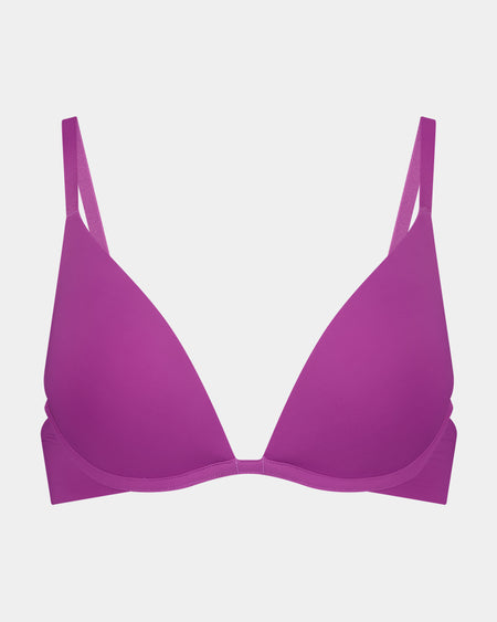 Bendon Essentials Contour Bra in RADIANT ORCHID. Flat lay front view