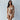 Model wears Stripe Elastic & Papertouch Tanga in SILVER PEONY. On body front view