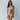 Model wears Stripe Elastic & Papertouch Tanga in SILVER PEONY. On body front view