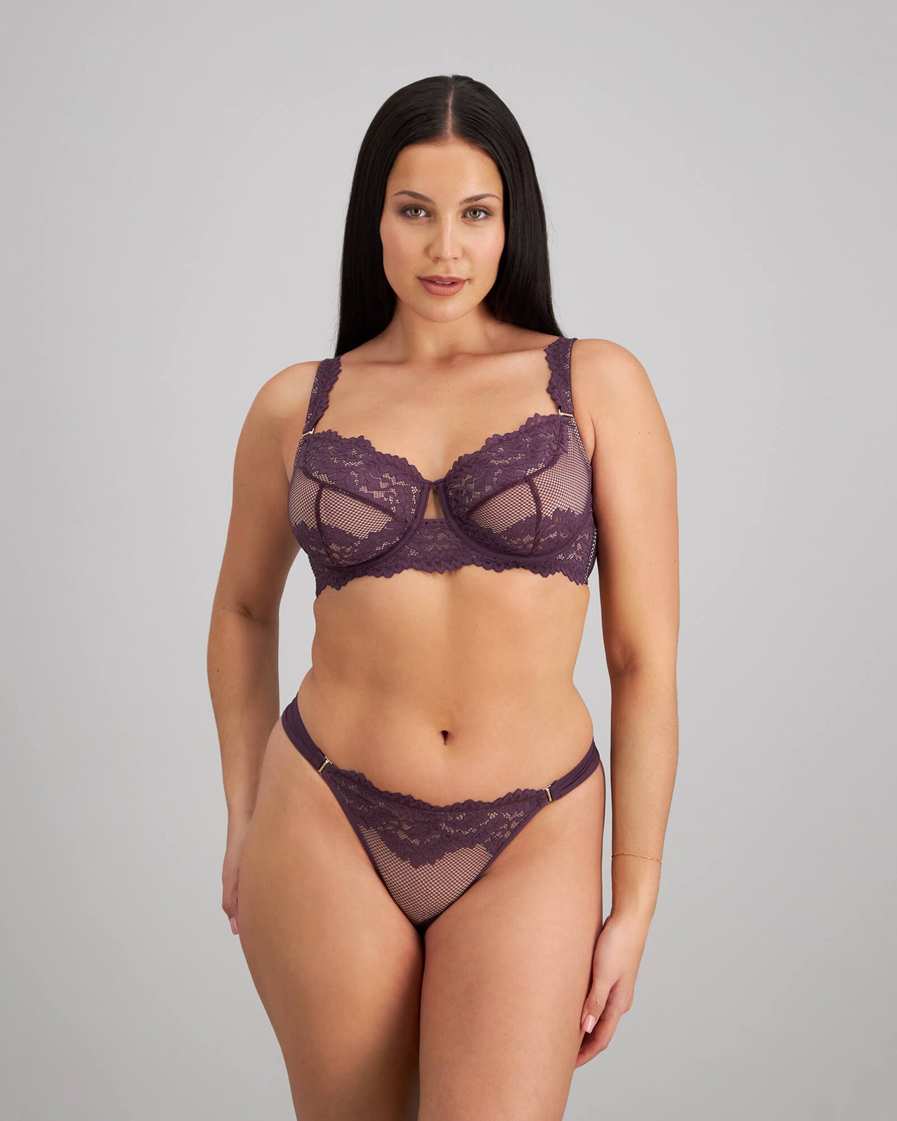 Nova Rosa Thong in PLUM PERFECT. Feature shot