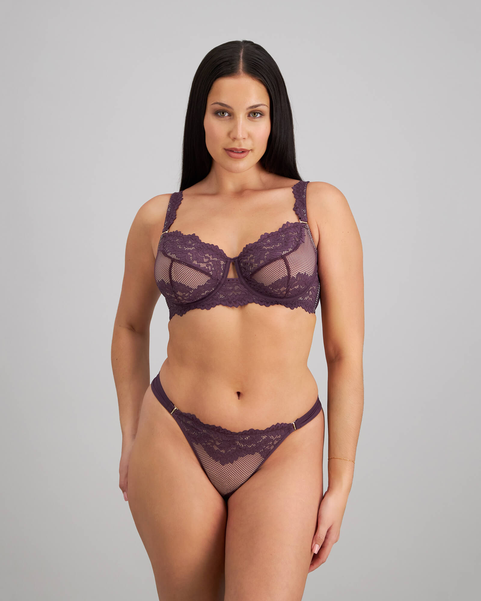 Nova Rosa Thong in PLUM PERFECT. Feature shot