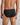 Model wears Cotton Stretch Mens Brief in BLACK. On body back view