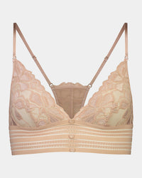 Captivate Me Bralette in NUDE INTIME. Flat lay front view