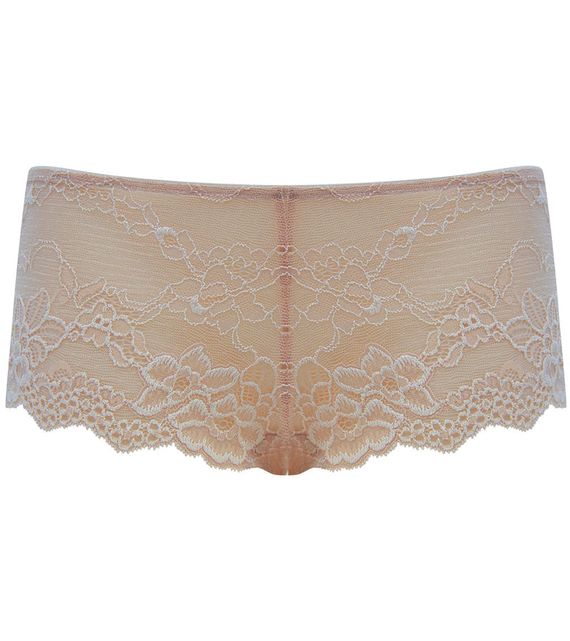 My Fit Lace Brazilian in FRAPPE. Flat lay front view