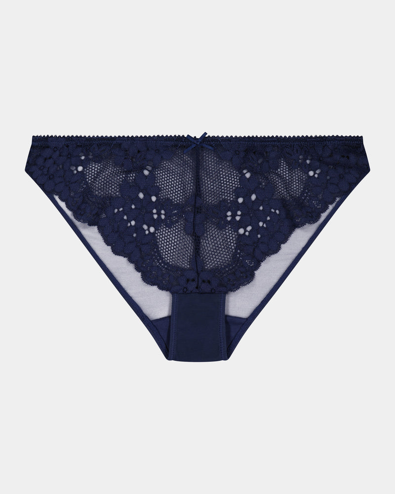 Arabella Bikini in PEACOAT. Flat lay front view