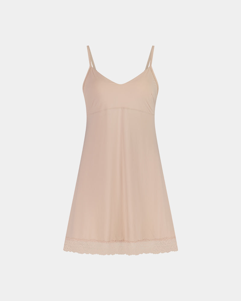 Understatement Slip in LATTE. Flat lay front view