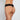 Model wears Lace Thong in BLACK. On body back view