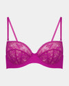 Inspire Me Underwire Bra in FANTASY FUCHSIA. Flat lay front view