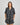 Model wears Audacious Dreams Short PJ in MINIMALIST PRINT. On body front view