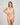 Model wears My Fit Lace Push Up Bra in FROSTED PINK. On body front view