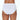 Model wears Embrace Full Brief in WHITE. On body back view