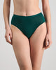 Model wears Body Cotton High Cut Brief in RAIN FOREST. On body front view