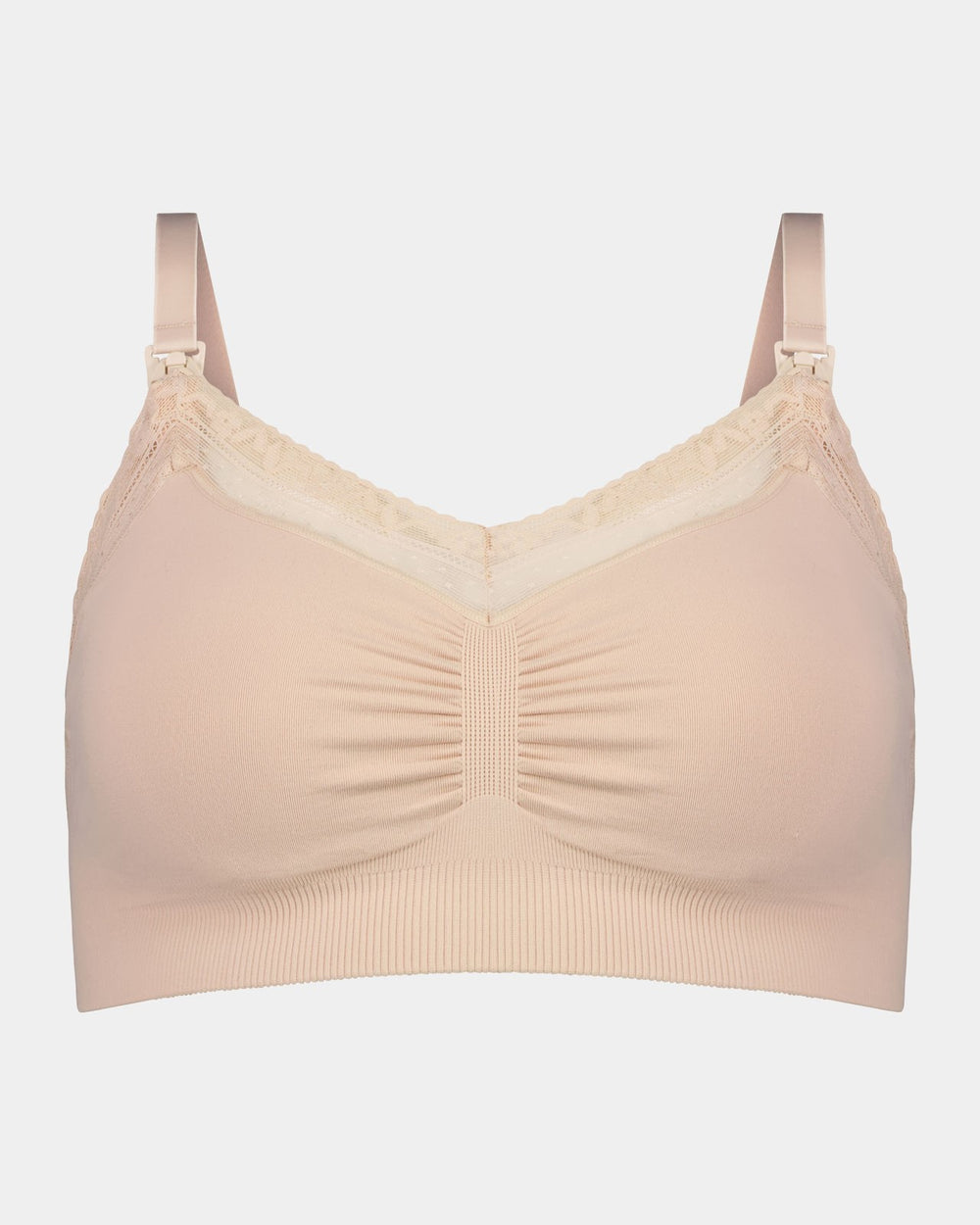 Bendon Nurture Maternity Bra in LATTE. Flat lay front view