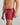 Model wears Bamboo Mens Trunk in GARNET. On body side view