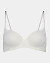 Simply Me Contour Bra in WHITE. Flat lay front view