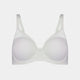 Solid And Sheer Contour Bra in WHITE. Flat lay front view