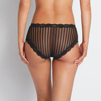 Model wears Alessandra Bikini in BLACK. On body back view