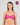 Model wears My Fit Lace Underwire Bra in FANTASY FUCHSIA. On body front view