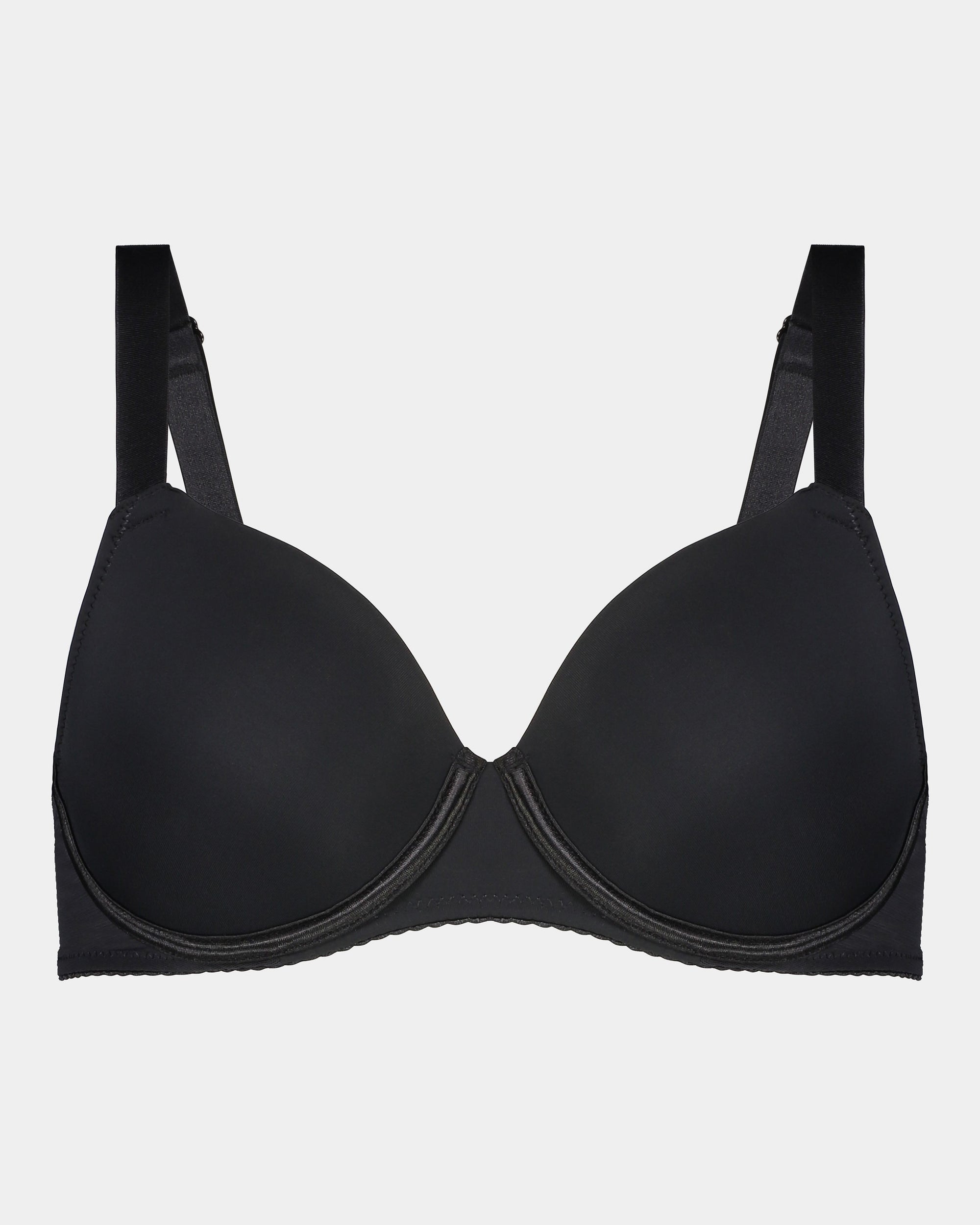 Body Basics Contour Bra in BLACK. Flat lay front view