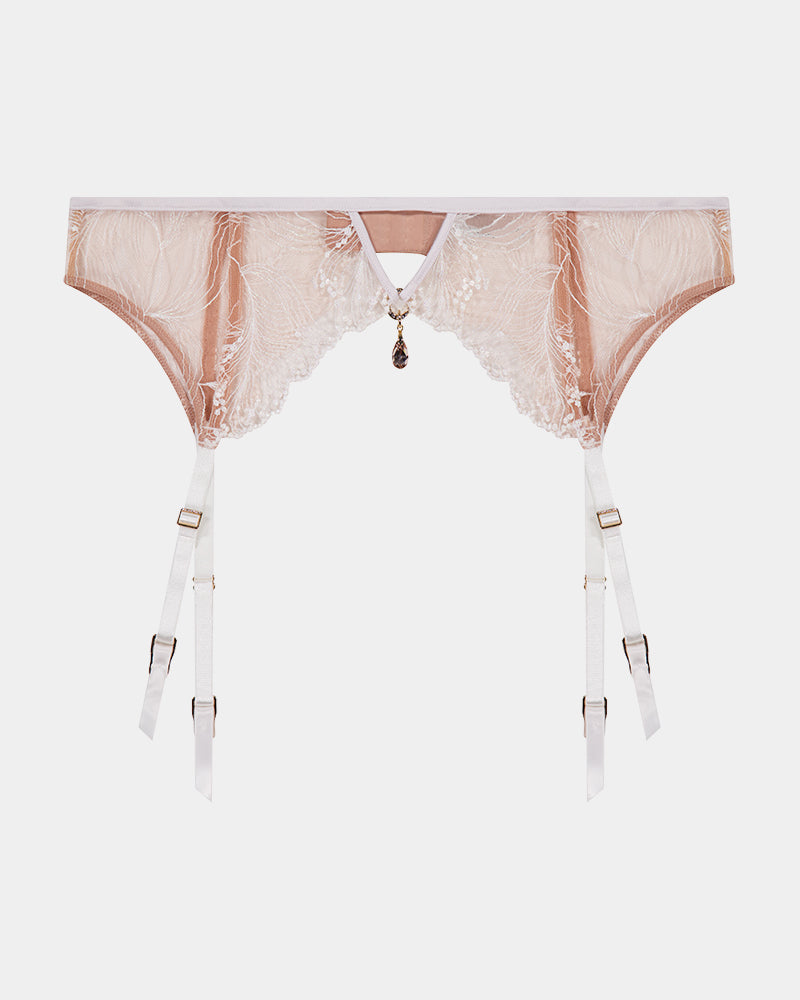 Eros Suspender in SUGAR. Flat lay front view