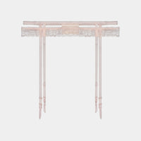 Gia Suspender in HEAVENLY PINK. Flat lay front view