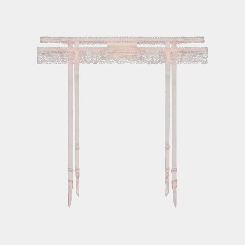 Gia Suspender in HEAVENLY PINK. Flat lay front view