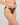 Model wears Scarlet Lover Tanga in BLACK. On body side view