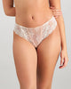 Model wears Sofia Thong in CAMEO. On body front view