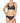 Model wears Amelia Thong in BLACK. On body front view