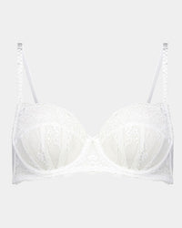 Sofia Underwire Bra in BRIGHT WHITE. Flat lay front view