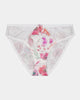 Hypnotise High Cut Brief in WATERCOLOUR PRINT. Flat lay front view