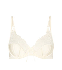 Iveta Underwire Bra in ANTIQUE WHITE. Flat lay front view