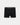 Cotton Texture Mens Trunk in BLACK. Flat lay front view