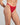 Model wears Lace Me Up Thong in JESTER RED. On body side view