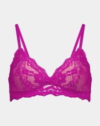 My Fit Lace Wire Free Bra in FANTASY FUCHSIA. Flat lay front view