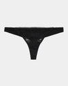 Naturally Me Thong in BLACK. Flat lay front view