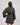 Model wears Lost Paradise Robe in BLACK PRINT. On body back view