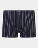 Cotton Stretch Mens Trunk in NAVY/WHITE. Flat lay front view