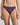Model wears Jessie Thong in PURPLE VELVET. On body front view
