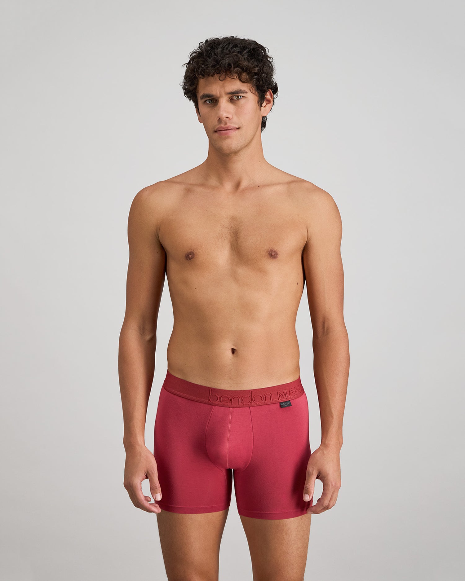 Bamboo Mens Trunk in GARNET. Feature shot