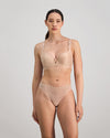 Damask Contour Bra in LATTE. Feature shot